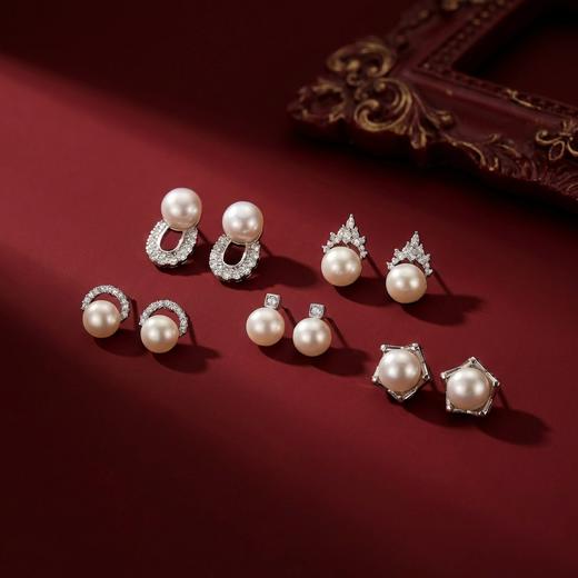 【38女神节礼盒，下单送手链】Manreya玛芮雅淡水珍珠耳钉&耳夹一周珍珠耳钉礼盒，一周不重样，有耳洞没耳洞都可以佩戴 商品图4