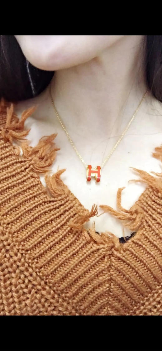 爱马仕 大号 H橙色 陶瓷 项链 商品图2