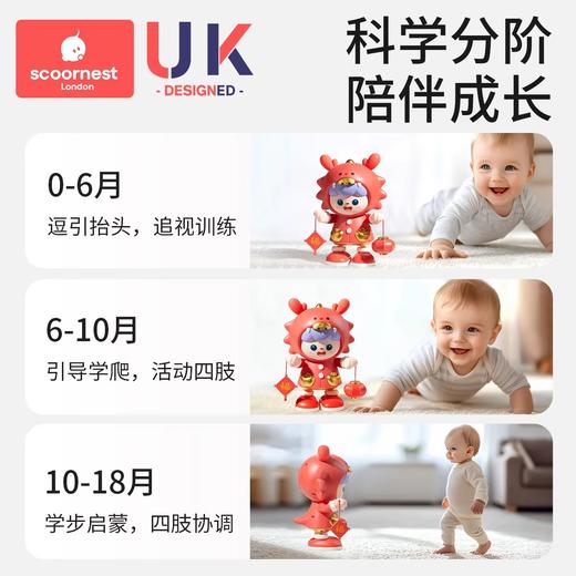 【孕味秒杀专属】科巢婴幼儿玩具0一1岁抬头练习训练宝宝跳舞学爬哄娃神器3到6个月 商品图1