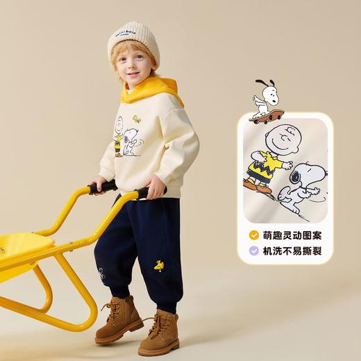 【加绒两件套】【90-130】【史努比】男童冬款加绒卫衣卫裤套装 商品图6
