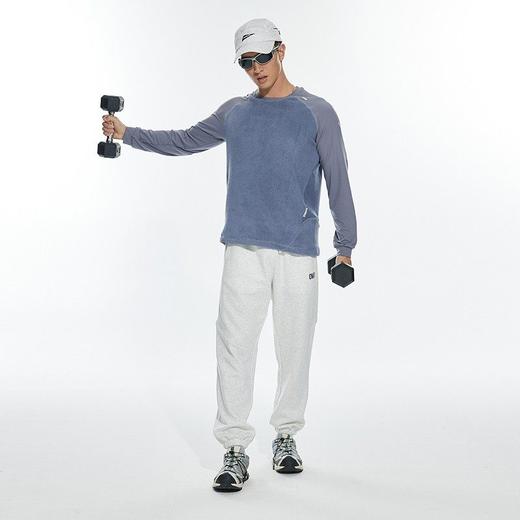 OMG运动 【弹力袖绒衫】冬季加绒加厚上衣保暖长袖t恤打底衫男 商品图1