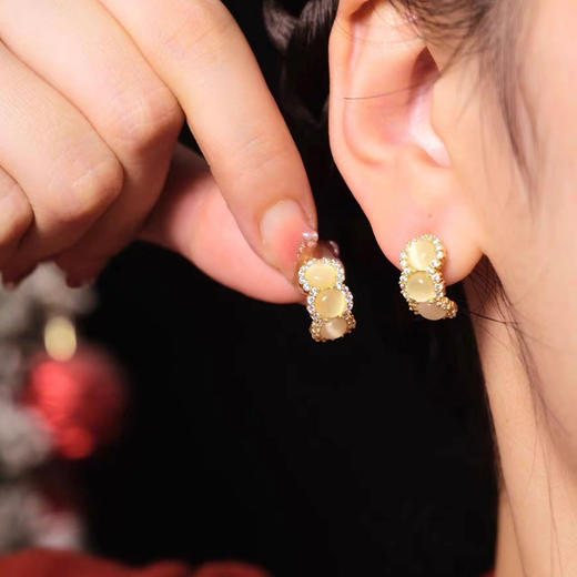 小众月光石银针耳环-纪念日百货门店同款169246161 商品图4