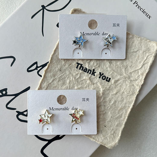 星星闪闪耳饰耳夹-纪念日百货门店同款169100322 商品图0