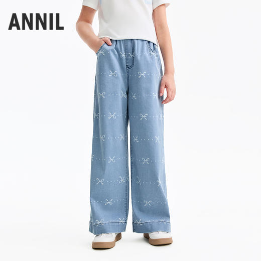 女童全腰牛仔单裤春季新款安奈儿童装EG616576 商品图2