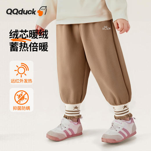 【加绒】【80-130】【可可鸭】女童冬款保暖加绒裤子 商品图2