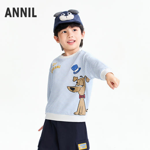 【实体店同款】男童圆领长袖卫衣春季新款安奈儿童装XB611068 商品图1