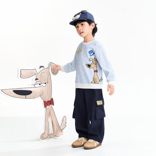 【实体店同款】男童圆领长袖卫衣春季新款安奈儿童装XB611068 商品图3