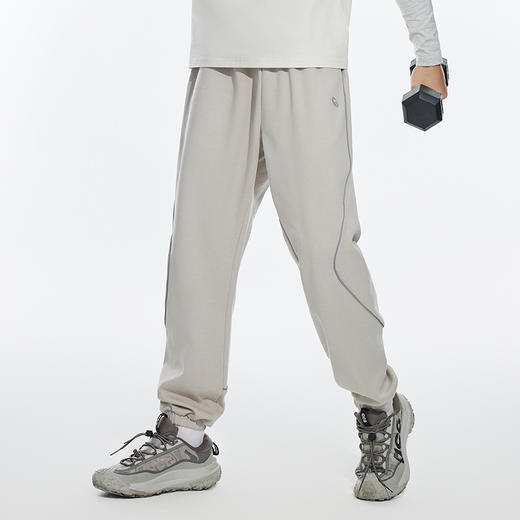 OMG运动 秋冬季分割线束脚裤卫裤男款宽松直筒运动休闲长裤潮流 商品图2