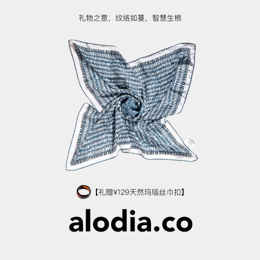 【G24005】alodia.co 桑蚕丝真丝羊毛丝巾方巾 法式复古老钱风高级感RJ136 商品图2
