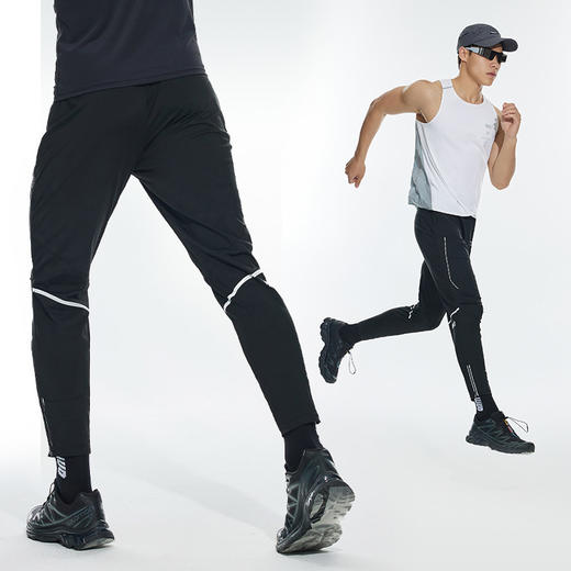 OMG运动 【防泼水】跑步裤男休闲裤直筒运动裤户外裤子弹力透气 商品图1