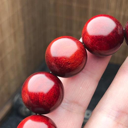 【青山特惠】特价1.8*13颗5星料树头乱纹带水波 小叶紫檀手串 t9 商品图1