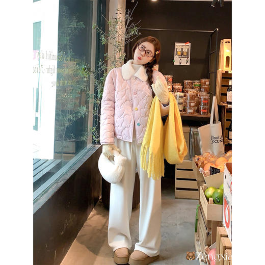 <曾小咸推荐> 2.5 现货秒杀 ！微信超特价！韩系毛领爱心格外套 日常289.99 立减140 秒杀149.99！！ 商品图4