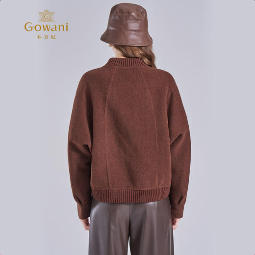 乔万尼轻休闲减龄棒球服羊毛呢短款外套ED4B741 商品图3