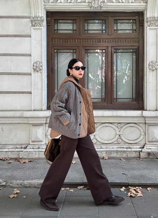 正品杨幂戚薇明星神裤SIINSIIN暖皮高腰直筒裤 商品图9