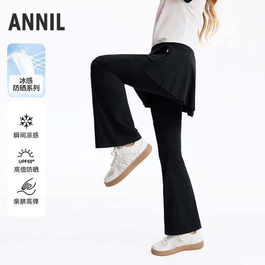 女童全腰针织打底裤夏季新款安奈儿童装EG626577 商品图0