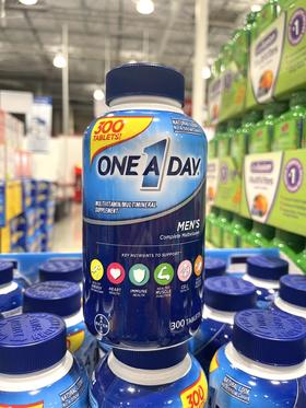 Bayer 拜耳 ONE A DAY 成人男性复合维生素300粒 美国代购，无中文标签，介意慎拍