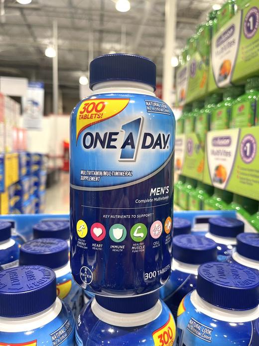 Bayer 拜耳 ONE A DAY 成人男性复合维生素300粒 美国代购，无中文标签，介意慎拍 商品图0