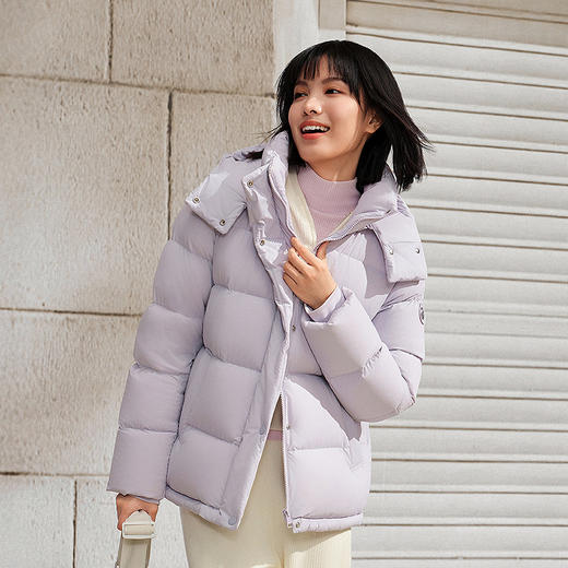 【白月光】波司登25新款短款羽绒服女舒适生活收腰弹力保暖小蛮腰 商品图0