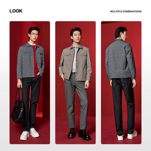 【新年系列】柒牌男士茄克衫2026春季新款时尚男款休闲潮流外套130K70580 商品图2