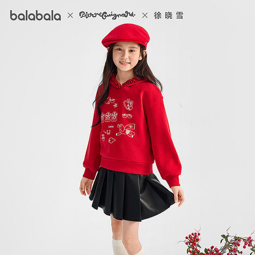 【商场同款】巴拉巴拉童装儿童卫衣长袖女童2026新款春装新年上衣 商品图1