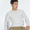 OMG运动 毛边分割设计健身衣服男修身t恤训练打底衫紧身长袖棉感 商品缩略图4