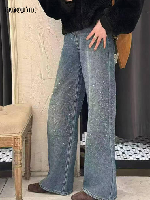 【门店同款】ENJOY冬季满天星加绒阔腿裤 169257784 商品图0