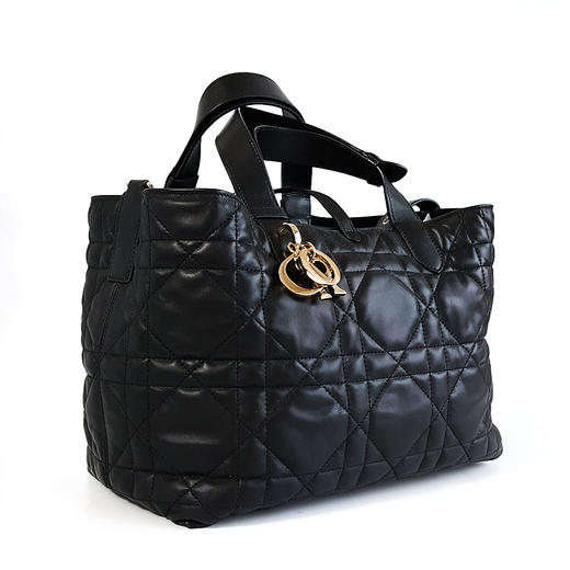 【95新】Dior迪奥Toujours手袋中号黑金Toujours土著托特包手提包女士260126NJS28 商品图2