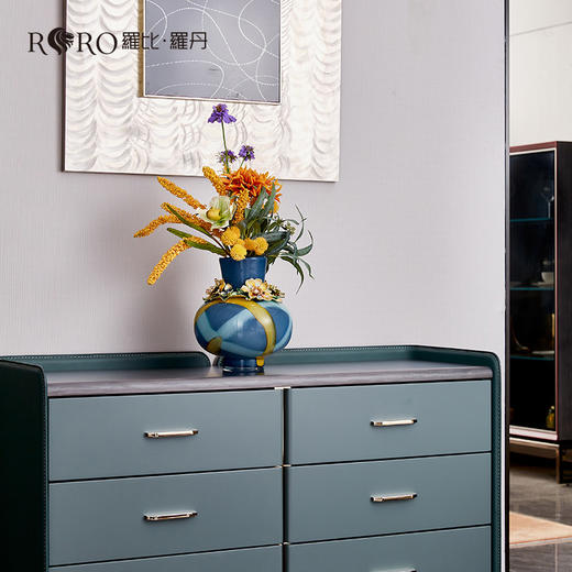 【彼达思】罗比罗丹 繁花似锦A花瓶 珐琅彩餐桌客厅玄关家居乔迁礼品 商品图3