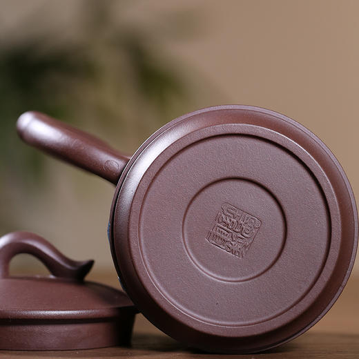 宜兴紫砂杯 手工泥绘茶杯盖 复古杯子自用家用办公杯 商品图2