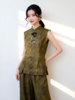 SC1AL03_苔绿色_马甲_春季_新中式立领刺绣提花_高级女装_BERNIEELEN 伯妮斯茵 商品缩略图5
