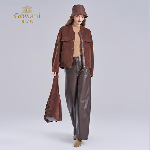 乔万尼轻休闲减龄棒球服羊毛呢短款外套ED4B741 商品图2