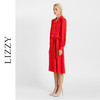 LIZZY 早秋 时尚气质醋酸西装领收腰大摆连衣裙7677 商品缩略图2