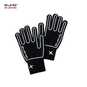 BJHG不计后果黑白撞色手套男女同款冬季新款防寒保暖百搭针织手套