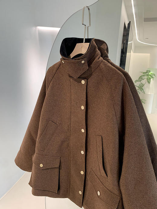 【高品质私服】【IC双面双色羊毛混纺提花中长大衣】富有肌理层次 手感特殊G1112-CC【无标出货 介意慎拍】 商品图10