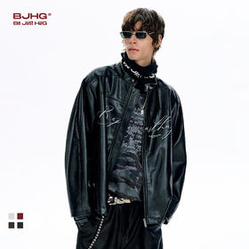BJHG不计后果皮衣外套男款痞帅高级感春季潮机车服立领夹克女