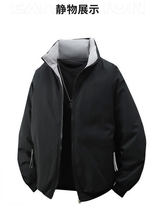 秋冬季加厚潮牌时尚宽松棉服青年男防水御寒保暖大码外套男 商品图4