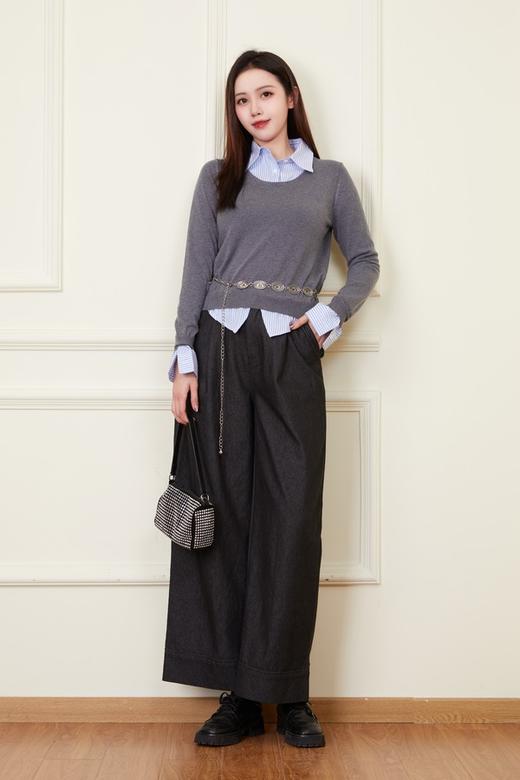 LNNNS 减龄假两件条纹针织上衣 22236 商品图1