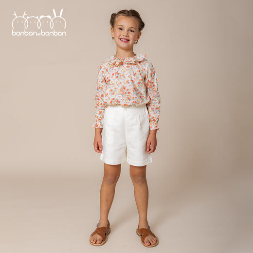 荷叶边碎花上衣 商品图0