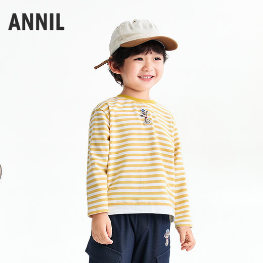 【实体店同款】男童圆领长袖针织衫春季新款安奈儿童装XB611061 商品图0