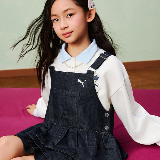 PUMA彪马童装2026春季新款儿童女童连衣裙背带裙俏皮可爱 商品图4