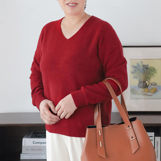 狂野橘子男女款纯羊毛衫丨连续推荐4年，多种款式：圆领、V领、半高领、开衫可选，多色可选，S-3XL（90-185斤可穿） 商品图5