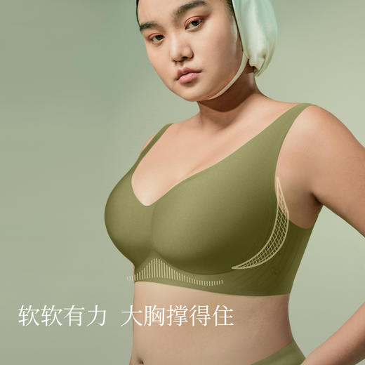 【E】素肌良品引力果冻条无痕内衣 女无钢圈聚拢收副乳防下垂包 容文胸MX281 商品图2