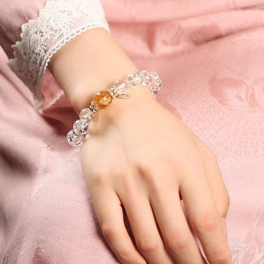 【祈愿吉品】破茧成蝶路路通白阿塞手链女 商品图2