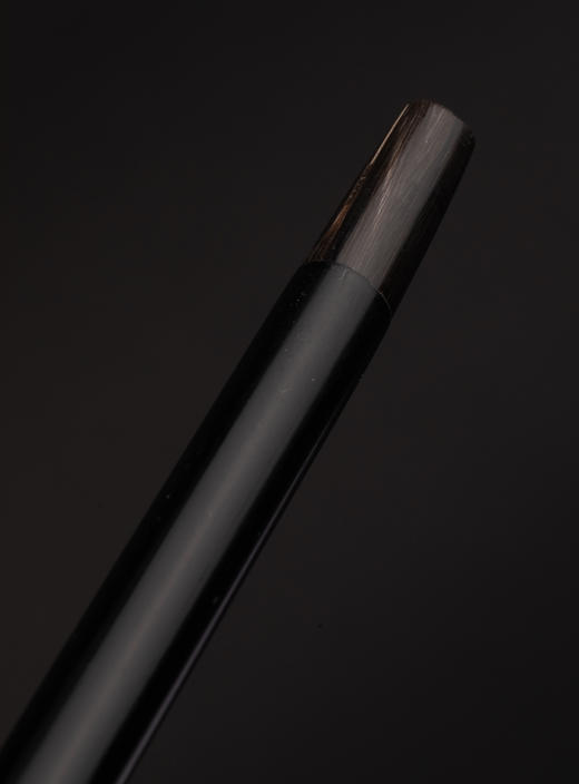 【已售】独角鹿西洋古董1920年代法国出品花卉缎带主题鎏金精雕杖柄装饰乌木色硬木杖身牛角杖脚古董手杖 商品图8