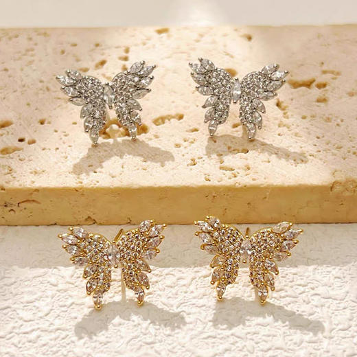 银针蝴蝶耳环-纪念日百货162206351 商品图3