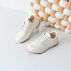 经典鲨2026春专柜新品牛皮革透气系带平底休闲小白鞋板鞋女KW182-617011 商品缩略图2