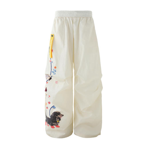 BJHG不计后果休闲裤子男款春夏季挂绳阔腿健身休闲宽松运动长裤女 商品图4