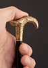 独角鹿西洋古董1900年代法国出品古典花叶主题18K黄金精雕杖柄装饰乌木色硬木杖身古董手杖 商品缩略图1