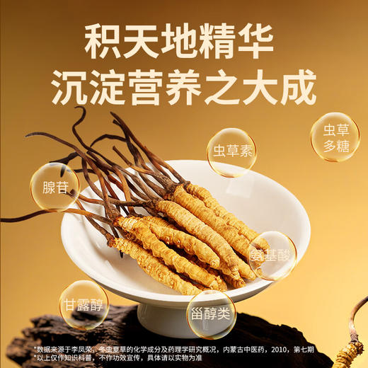 福东海 冬虫夏草礼盒 甄选高品质干虫草 补品过新年货送长辈 【特优20根】6克冬虫夏草礼盒 商品图3