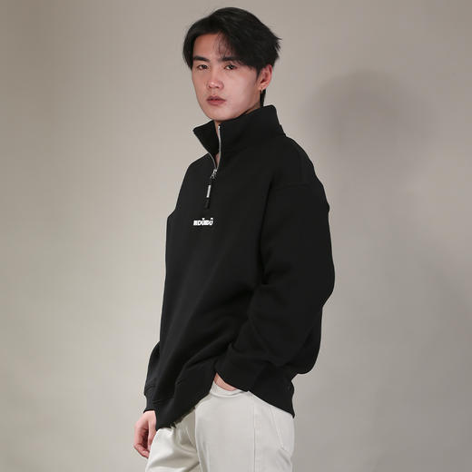DRONKOO 2026 立领半拉链前中毛毡字母中厚卫衣 商品图1